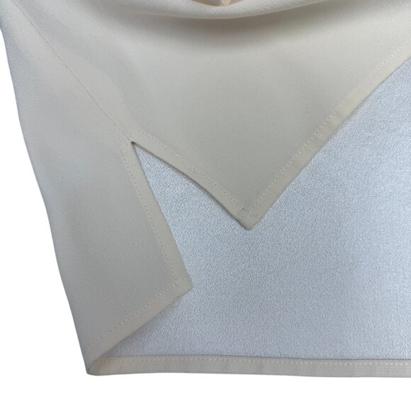 VTG Women's RENA ROWAN Asian-Style Button-Down Cream Shirt- Size 12 - Picture 8 of 11